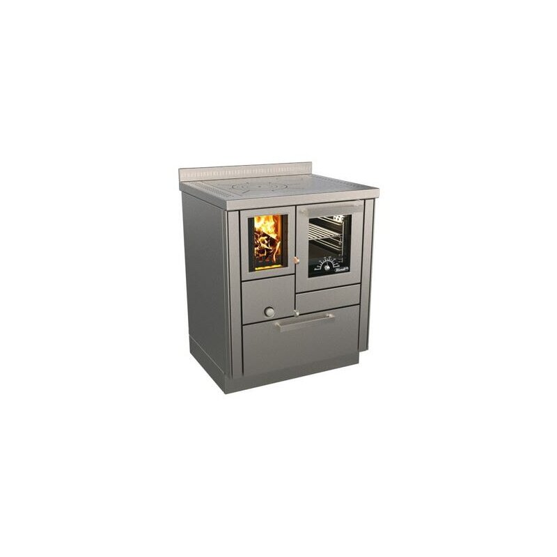 Holzherd Rizzoli - Serie RVI mit Backofen - RVI 70 - 8 kW - Standard Edelstahl