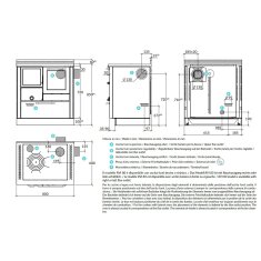 Holzherd Rizzoli - Serie RVI mit Backofen - RVI 80 - 8  kW - Variant