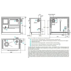 Holzherd Rizzoli - Serie RVI mit Backofen - RVI 100 - 8 kW - Epoka