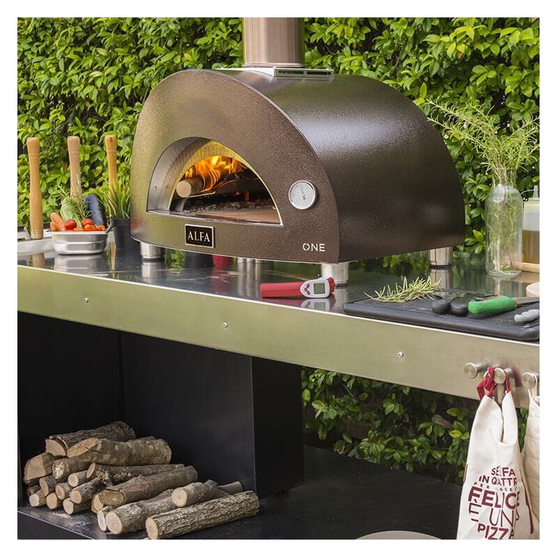 Pizza Holzofen Alfa Forni Moderno - One in Kupfer