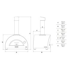 Pizza Holzofen Alfa Forni Moderno - One in Kupfer
