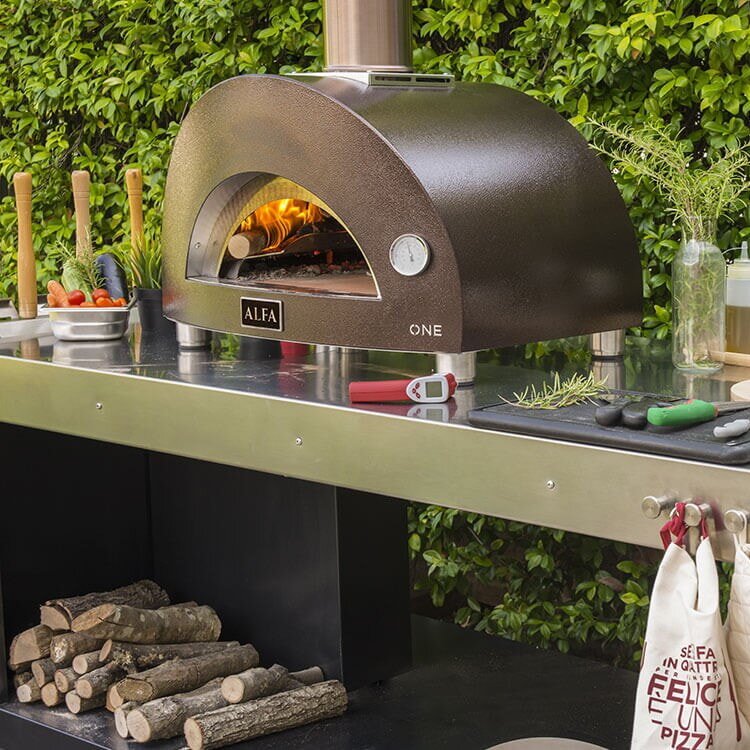 Pizza Holzofen Alfa Forni Moderno - One in Kupfer