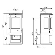 Kaminofen Gussofen Morsoe 7943 mit Holzfach - 7,3 kW - mit DIBt-Pr&uuml;fung