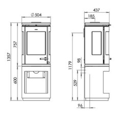 Kaminofen Gussofen Morsoe 7993 mit Holzfach - 7,3 kW - mit DIBt-Pr&uuml;fung