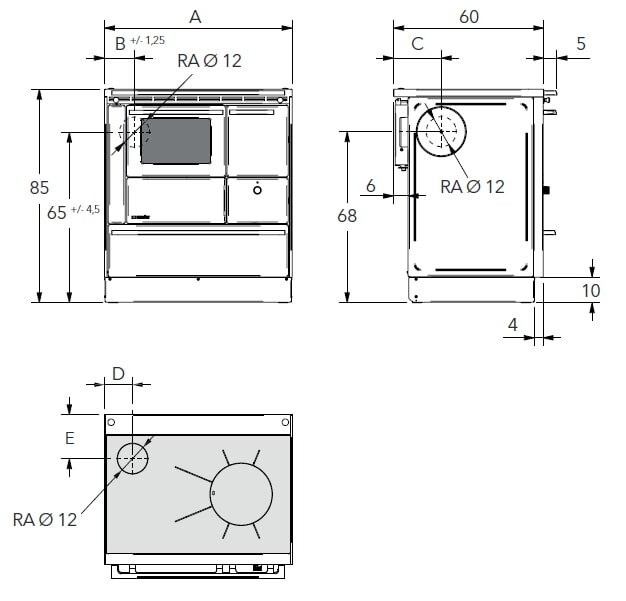 Küchenherd Lohberger - Rega 105 - 6,6 kW