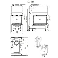 Kamineinsatz SCAN 5005 FRL - 10 kW