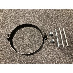 Rohrschelle schwarz lackiert Ø 80 mit Gewindestange