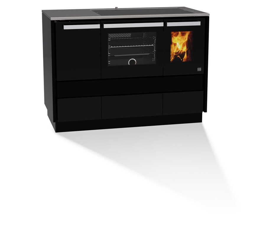 Küchenherd Lohberger Dachstein - Modern mit Warmhaltefach - 6 kW