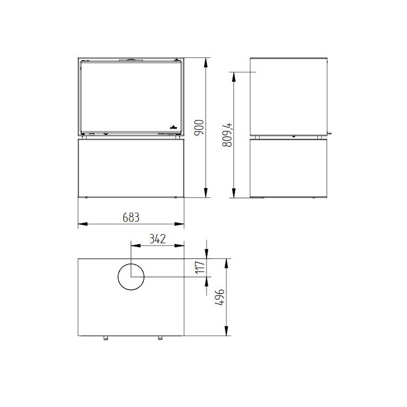 Kaminofen Jydepejsen Zeta Freestanding - 7,4 kW
