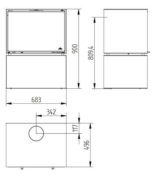 Kaminofen Jydepejsen Zeta Freestanding - 7,4 kW