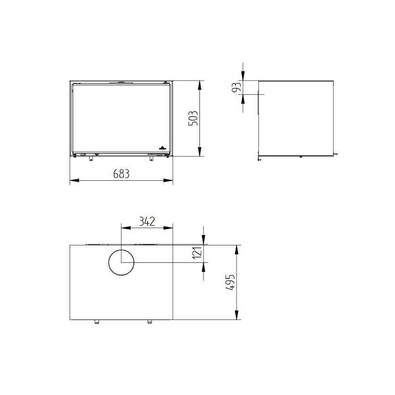 Kaminofen Jydepejsen Zeta Wall - 7,4 kW