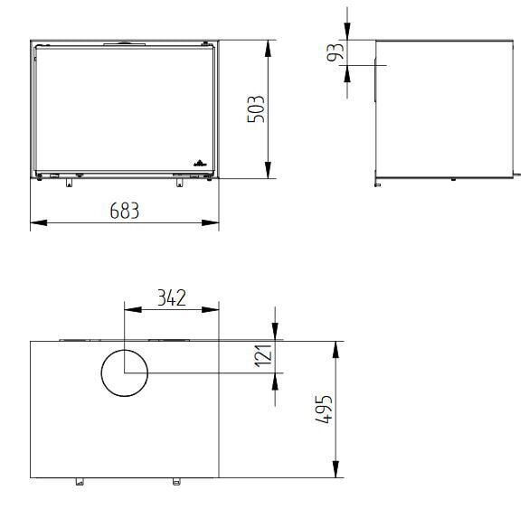 Kaminofen Jydepejsen Zeta Wall - 7,4 kW