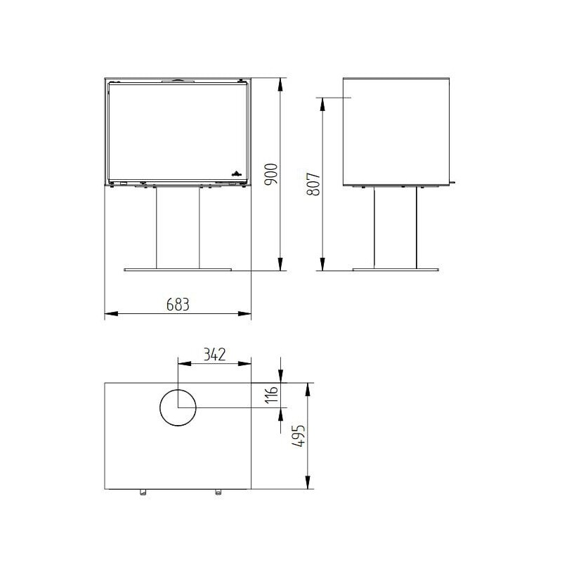 Kaminofen Jydepejsen Zeta Base - 7,4 kW