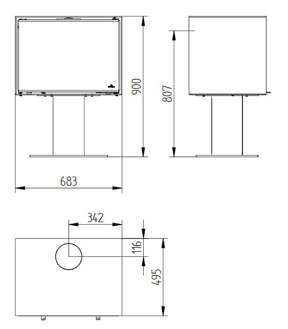 Kaminofen Jydepejsen Zeta Base - 8,5 kW