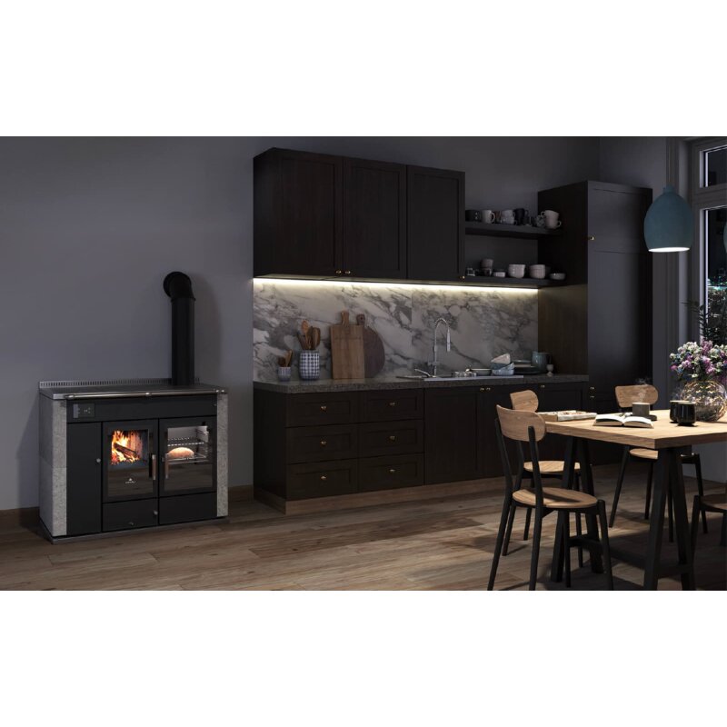 Zentralheizungsherd Rizzoli - Serie STP mit Backofen - Rustik - 30 kW