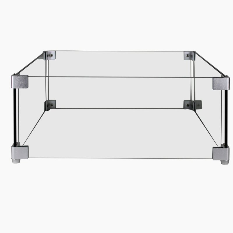 Firestar Einbau-Brenner Set - eckig - Gasbrenner und Glasaufsatz