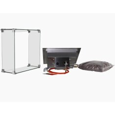 Firestar Einbau-Brenner Set - eckig - Gasbrenner und Glasaufsatz