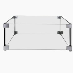 Firestar Einbau-Brenner Set - eckig - Gasbrenner und Glasaufsatz