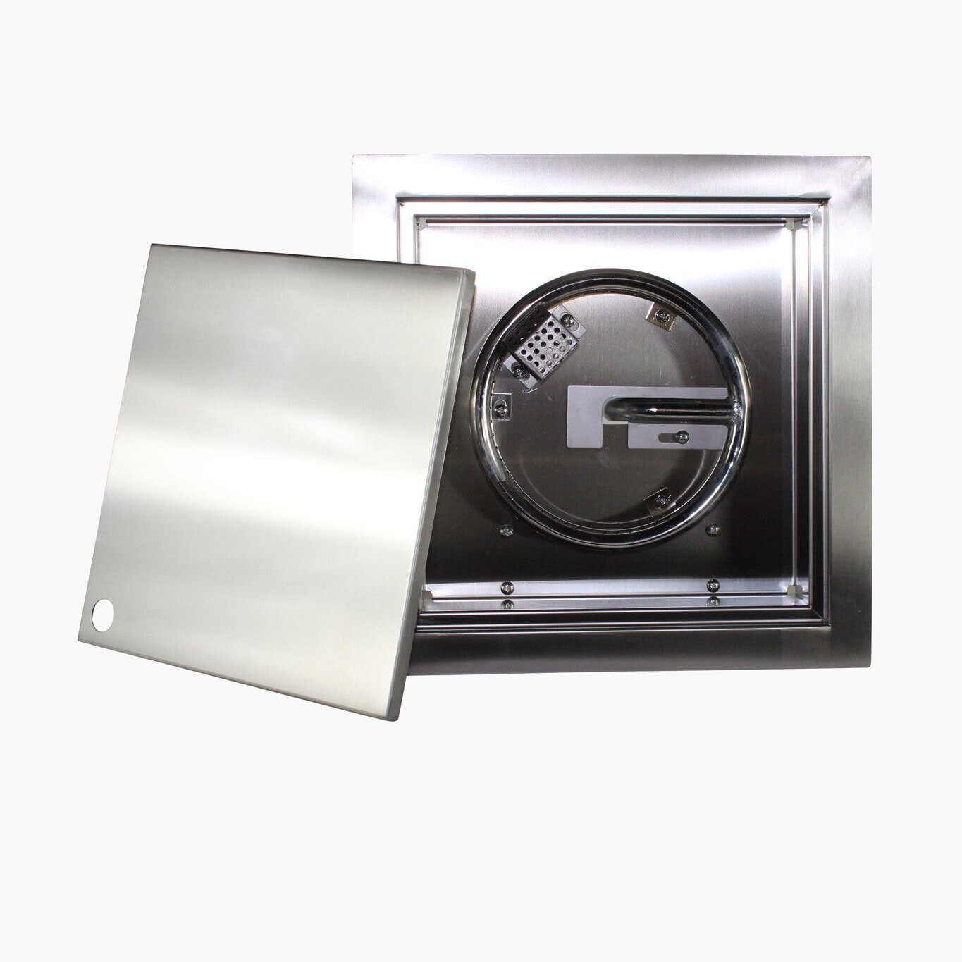 Firestar Einbau-Brenner Set - eckig - Gasbrenner und Glasaufsatz