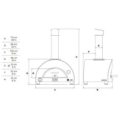 Pizza Gasofen Alfa Forni Moderno - One in Kupfer