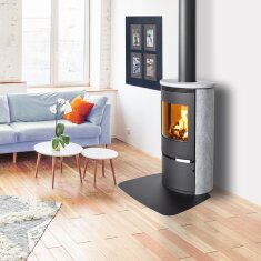 Kaminofen ILD 11 Eco Serpentinstein - 6,5 kW - Schwarz