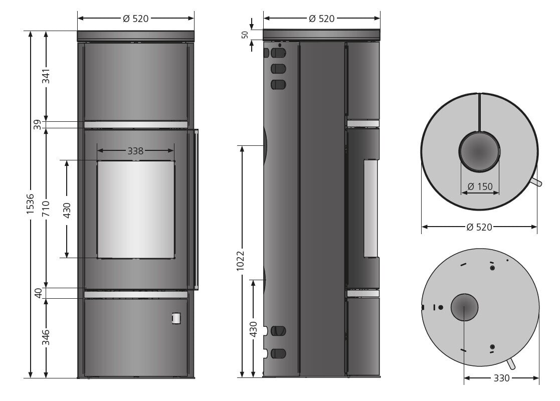 Kaminofen Oranier Ostro (W+) - 6,5 kW