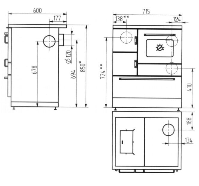 Wamsler Küchenherd K128 CL - 7 kW