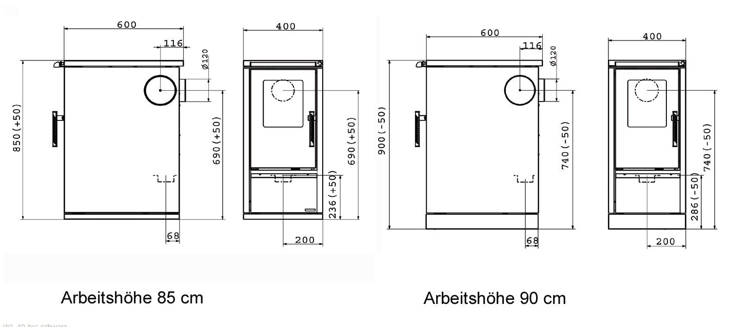 Wamsler Küchenherd / Beistellherd W1-40 - 6 kW