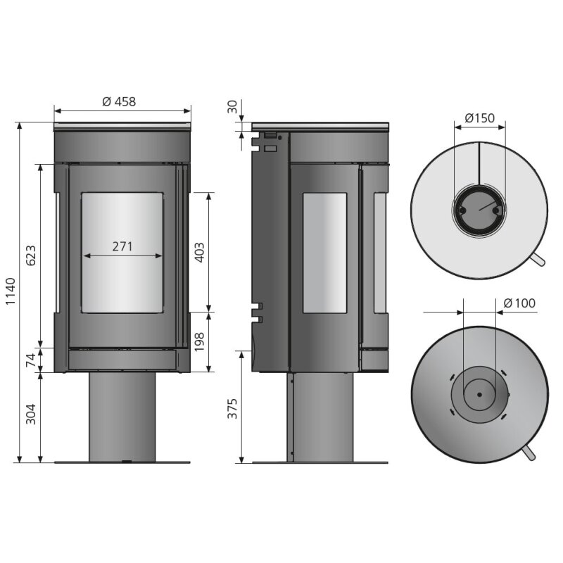 Kaminofen Justus Meva - 5,5 kW