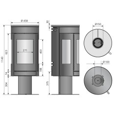 Kaminofen Justus Meva - 5,5 kW