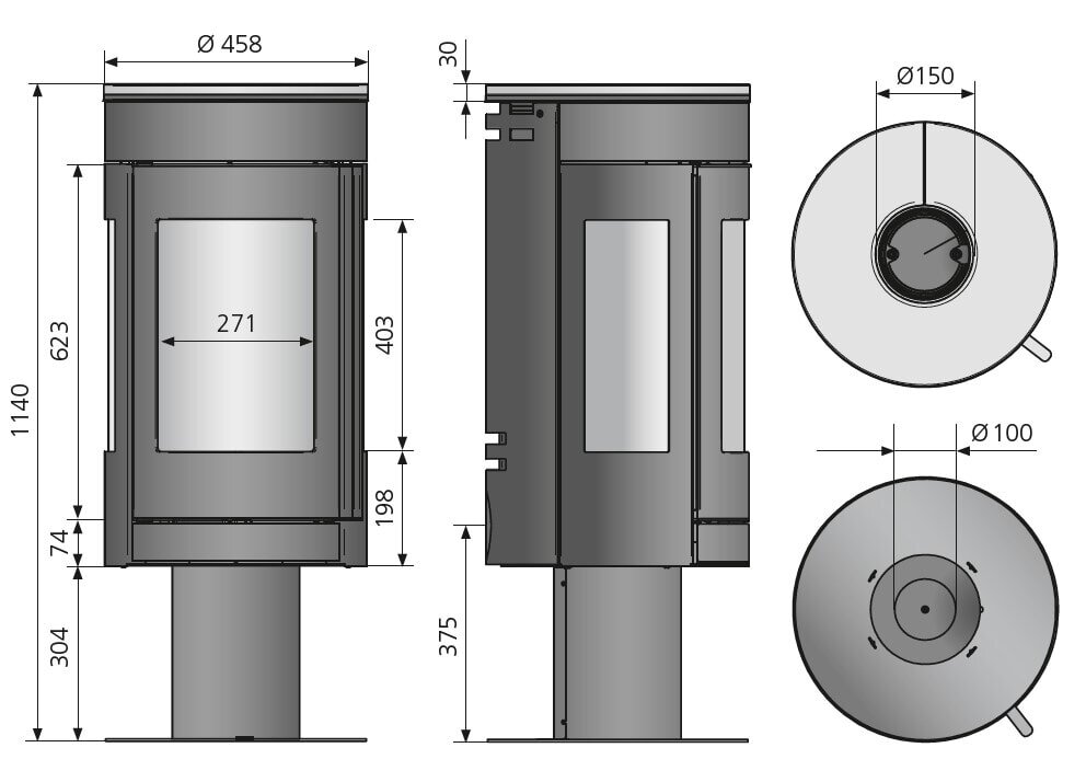 Kaminofen Justus Meva - 5,5 kW