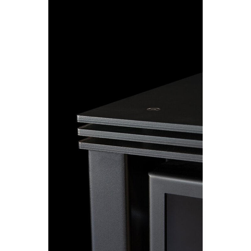 Kaminofen Rizzoli - Serie X Line - Basic - 7,7 kW - Schwarz lackiert