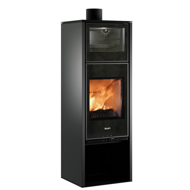 Kaminofen Rizzoli - Serie X Line - Chef - 7,7 kW - Schwarz lackiert