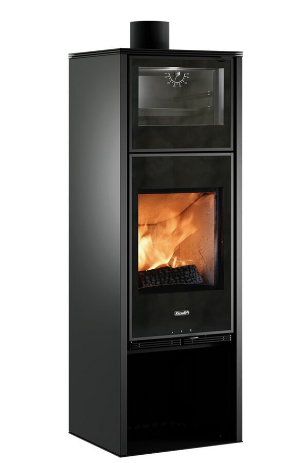 Kaminofen Rizzoli - Serie X Line - Chef - 7,7 kW - Schwarz lackiert