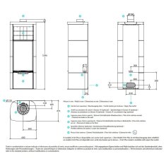 Kaminofen Rizzoli - Serie X Art - Plus - 7,7 kW - Keramikverkleidung