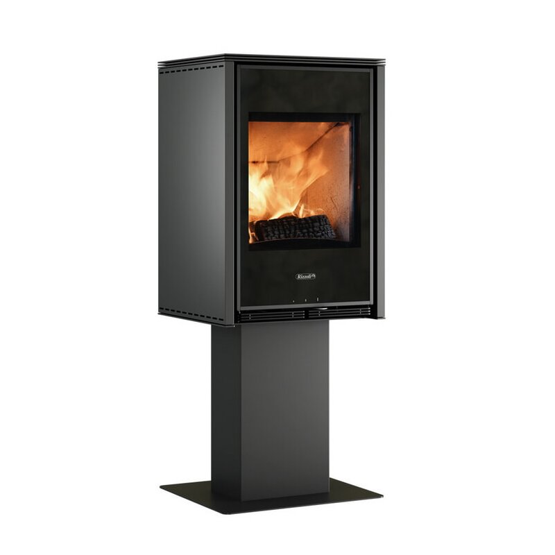 Kaminofen Rizzoli - Serie X - Vision - 7,7 kW - Schwarz lackiert