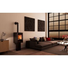 Kaminofen Rizzoli - Serie X - Vision - 7,7 kW - Schwarz...