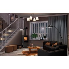 Kaminofen Rizzoli - Serie X - Vision - 7,7 kW - Schwarz lackiert