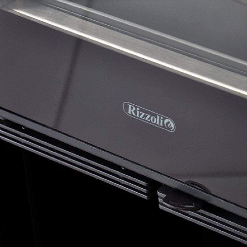 Kaminofen Rizzoli - Serie X - Dateo - 7,7 kW - Schwarz lackiert