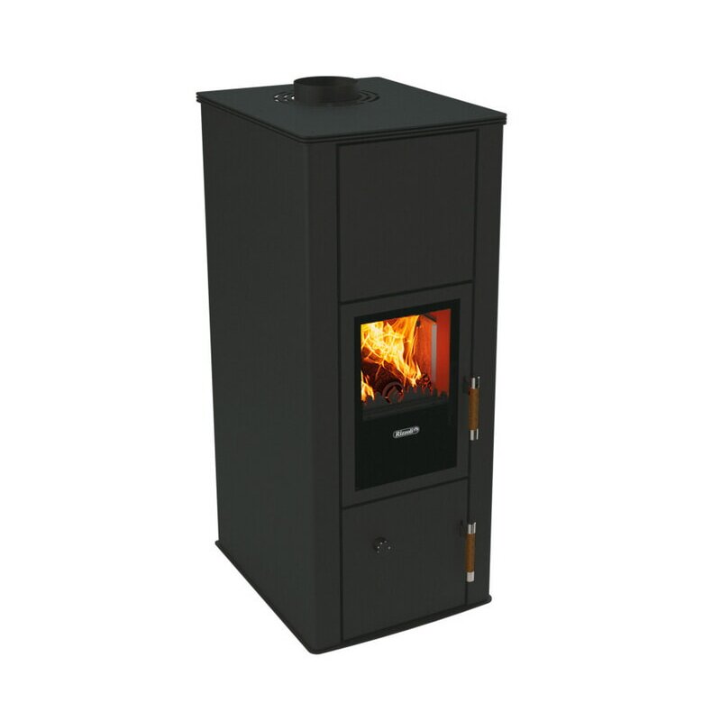 Kaminofen wassergeführt Rizzoli - Serie T Line - Basic - 9,1 kW - Schwarz lackiert