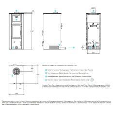 Kaminofen wassergeführt Rizzoli - Serie T Line - Chef - 9,1 kW - Schwarz lackiert