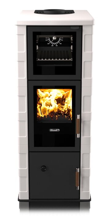 Kaminofen wassergeführt Rizzoli - Serie T Art - Chef - 9,1 kW - Keramikverkleidung