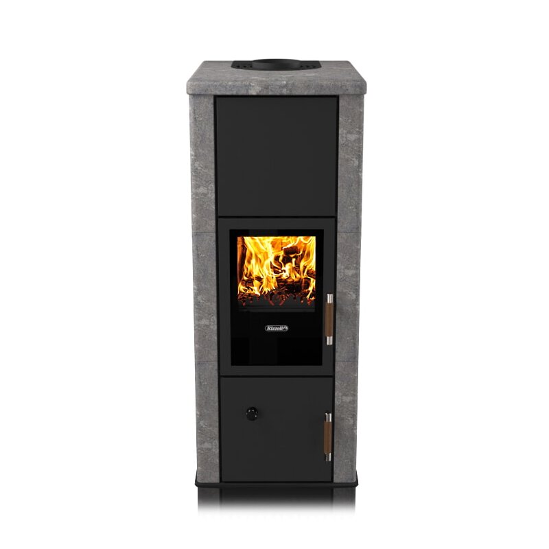 Kaminofen wassergeführt Rizzoli - Serie T Rock - Basic - 9,1 kW - Speckstein