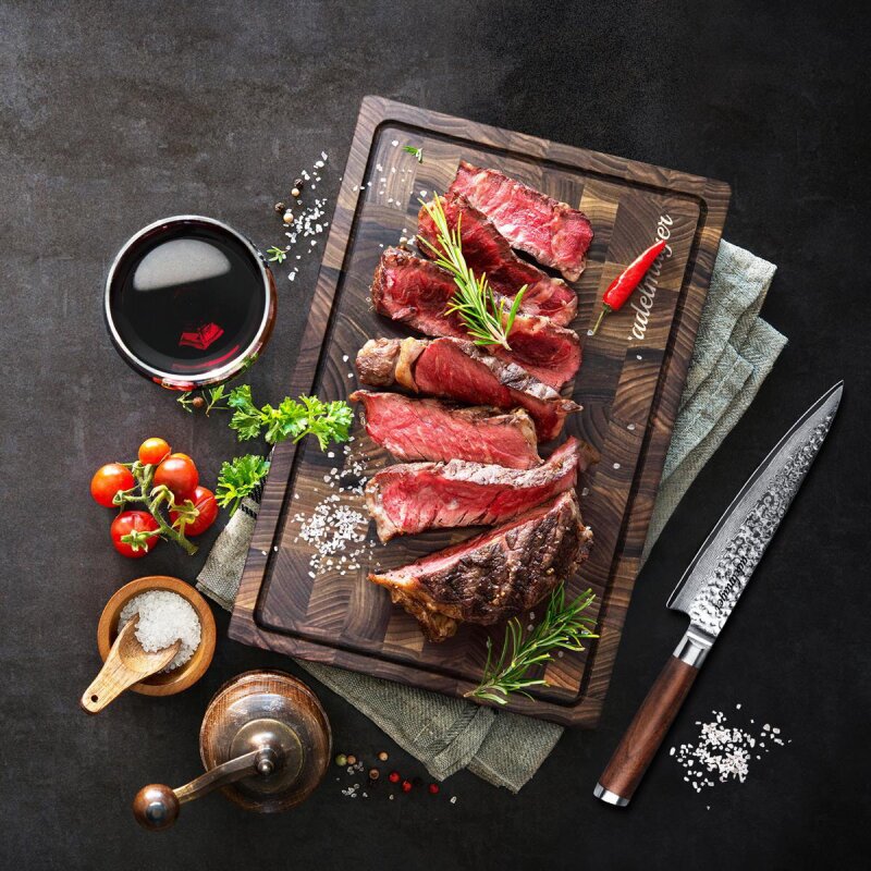 adelmayer® Damastmesser - Küchenmesser 20 cm (handgeschliffen)