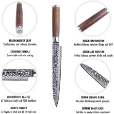 adelmayer&reg; Damastmesser - Filetiermesser 24,5 cm (handgeschliffen)