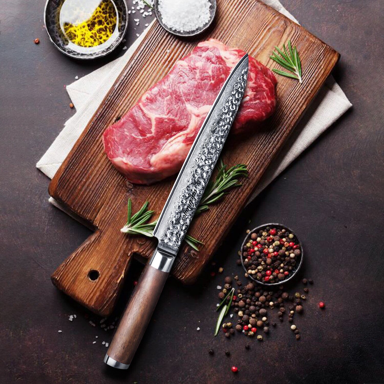 adelmayer® Damastmesser - Filetiermesser 24,5 cm (handgeschliffen)