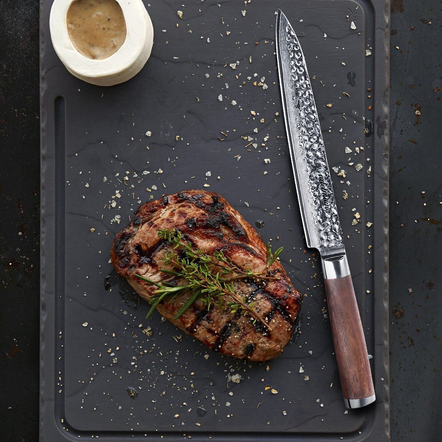 adelmayer® Damastmesser - Filetiermesser 24,5 cm (handgeschliffen)