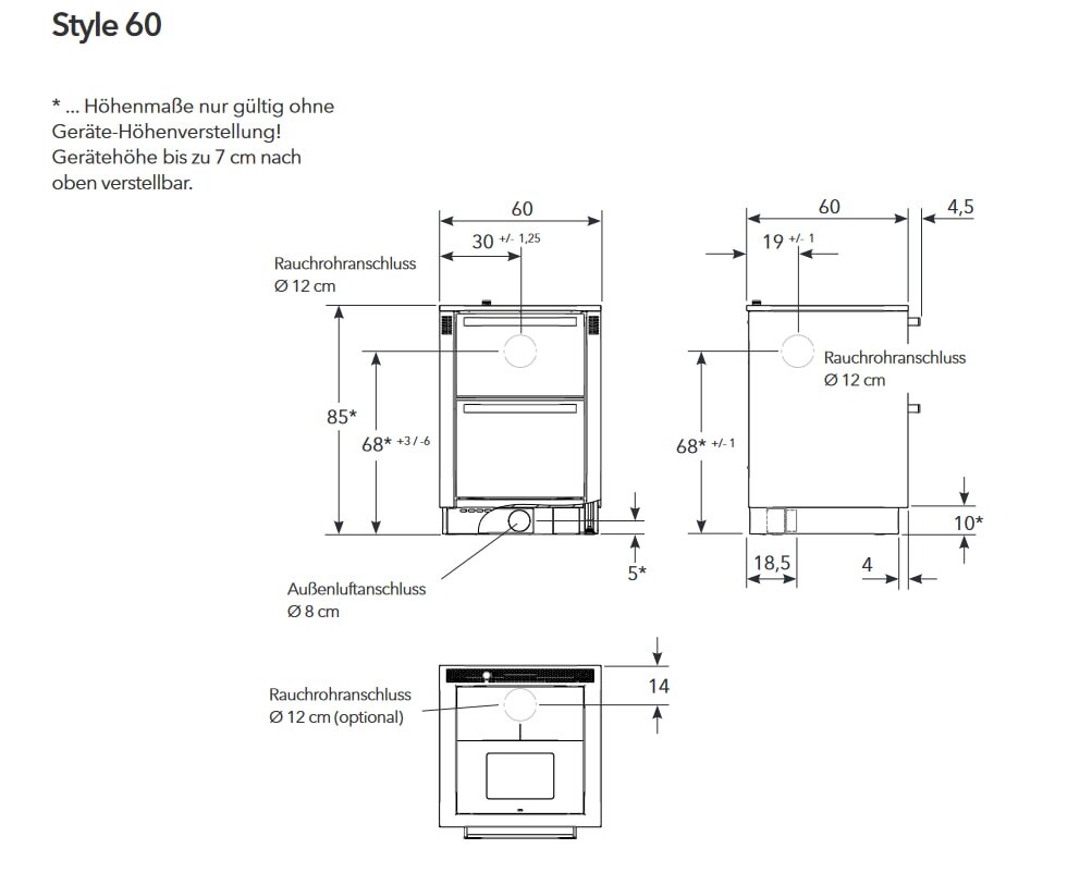 Küchenherd Lohberger - Style 60 - 6 kW