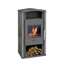 Kaminofen Wamsler Gron - 6 kW - Naturstein / Gussgrau