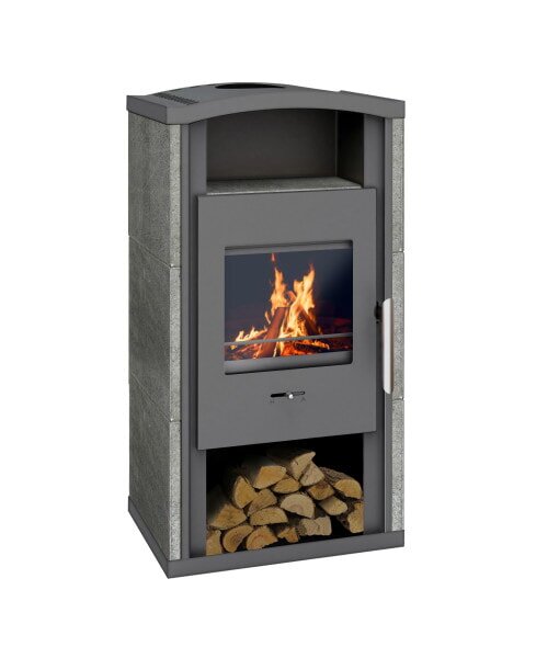 Kaminofen Wamsler Gron - 6 kW - Naturstein / Gussgrau